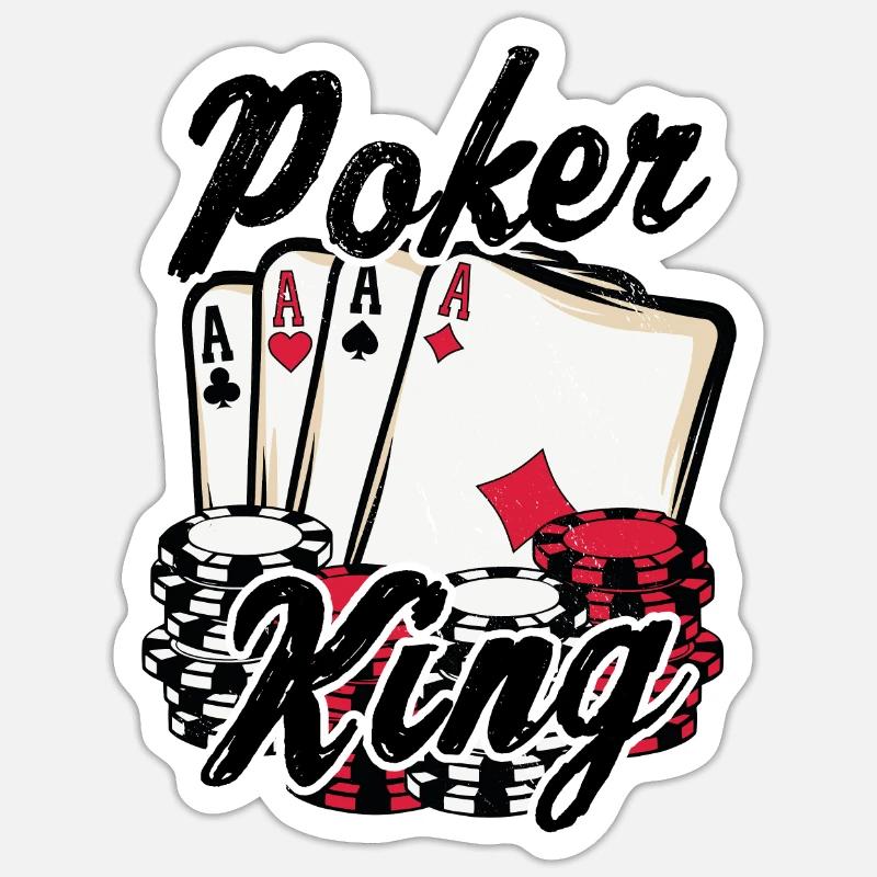 Poker - Sticker size S (10 x 10 cm) - white matte