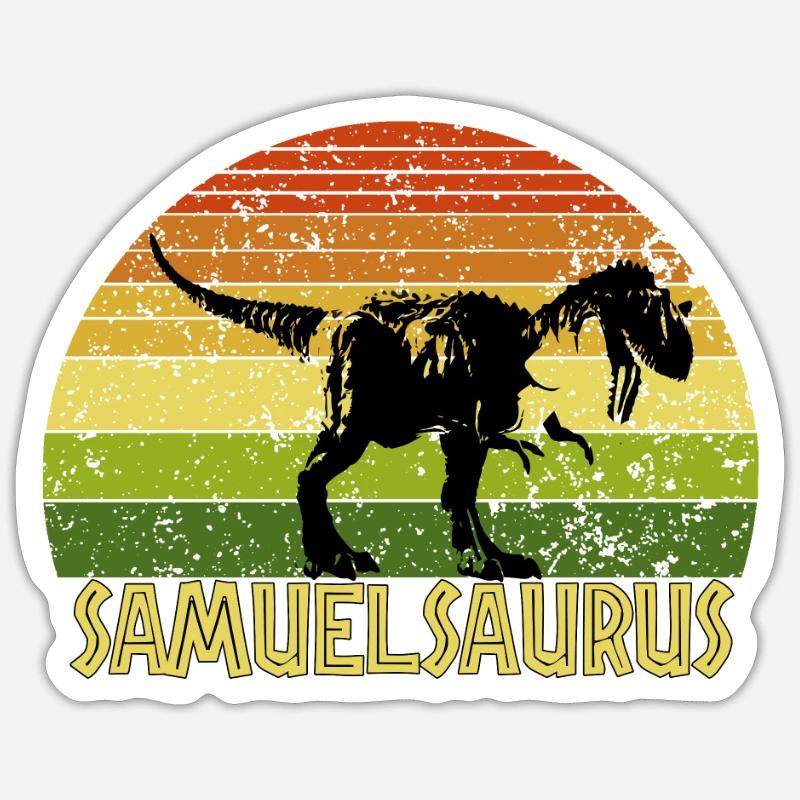 Samuelsaurus Samuel saurus dinosaure Sticker taille S (10 x 10 cm)