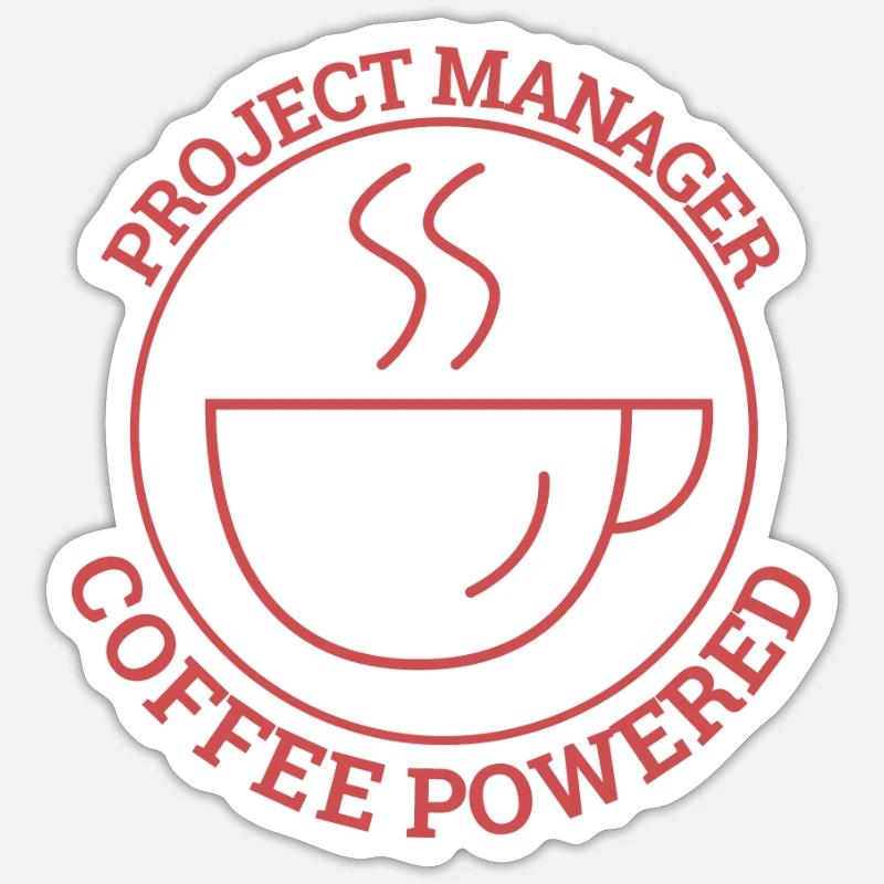 « Chef de projet Coffee | Chef de projet » Sticker taille S (10 x 10 cm)
