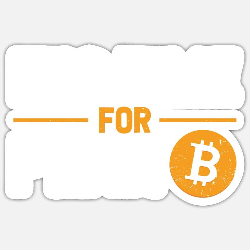 Plan B Bitcoin - Sticker taille S (10 x 10 cm) - blanc mat