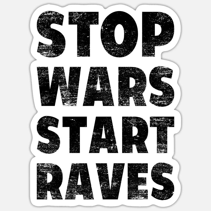 Techno - Rave - Geschenk - Techno merch - spruch Sticker Größe S (10 x 10 cm)