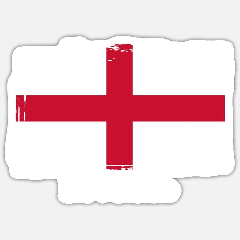 Angleterre Français - Sticker taille S (10 x 10 cm) - blanc mat