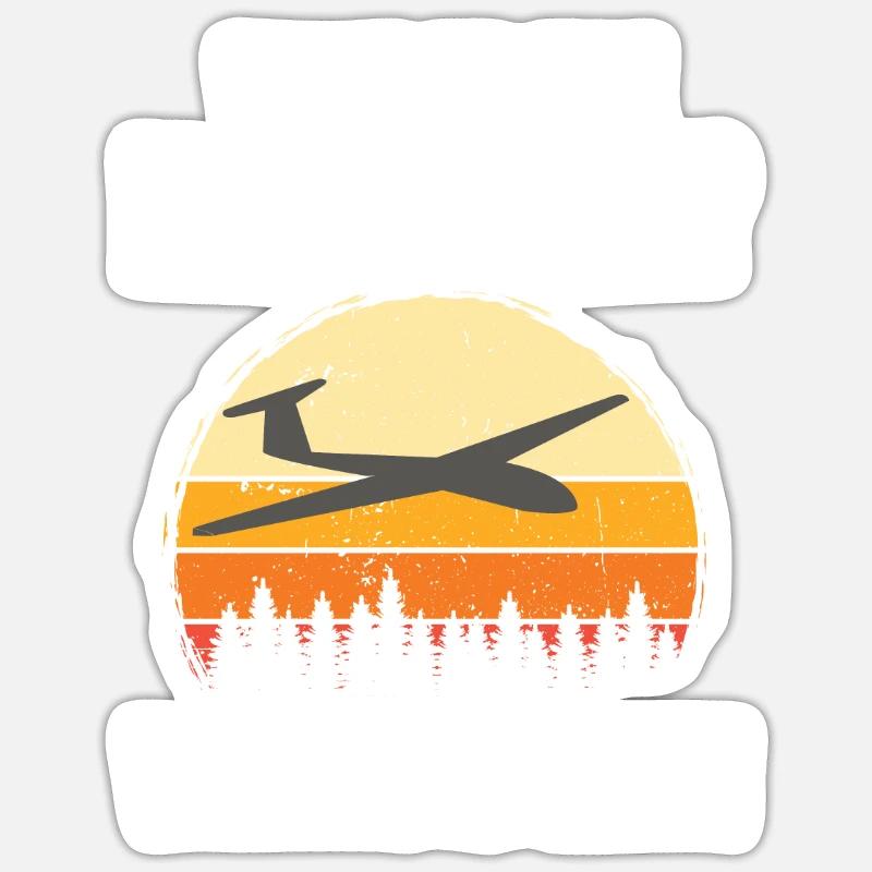 Warum ich ohne Motor fliege, weil ich es kann - Sticker Größe S (10 x 10 cm) - Mattweiß