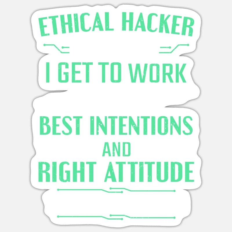 Cyber Ethical Hacker Everyday Cyber Hacking Sticker size S (10 x 10 cm)