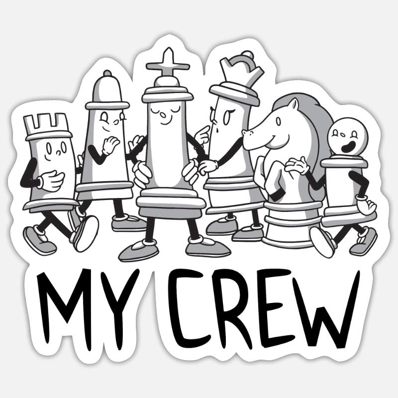 Joueur d’échecs Jeu d’échecs Jeu d’échecs Jeu de société - Sticker taille S (10 x 10 cm) - blanc mat