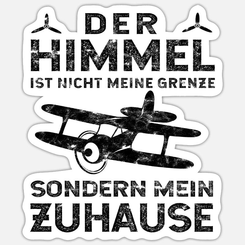 Flugzeug Pilot Flieger Flug Spruch Sticker Größe S (10 x 10 cm)