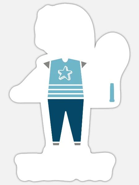 Tennis - Sticker Größe S (10 x 10 cm) - Mattweiß