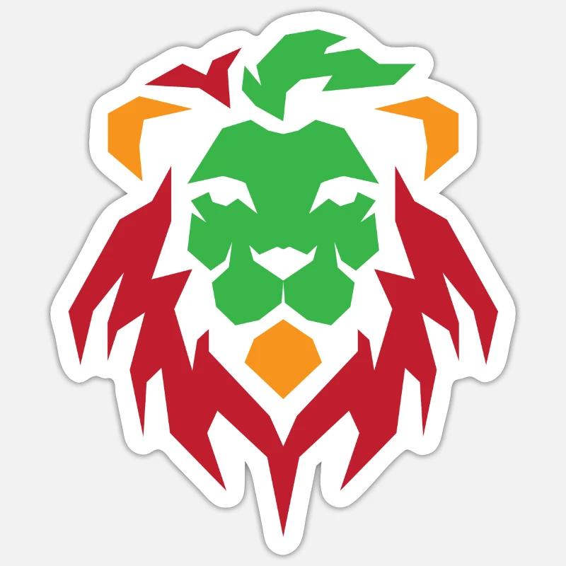 Reggae - Sticker Größe S (10 x 10 cm) - Mattweiß