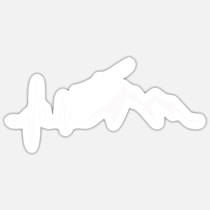 Glider Gliding Gliding - Sticker size S (10 x 10 cm) - white matte