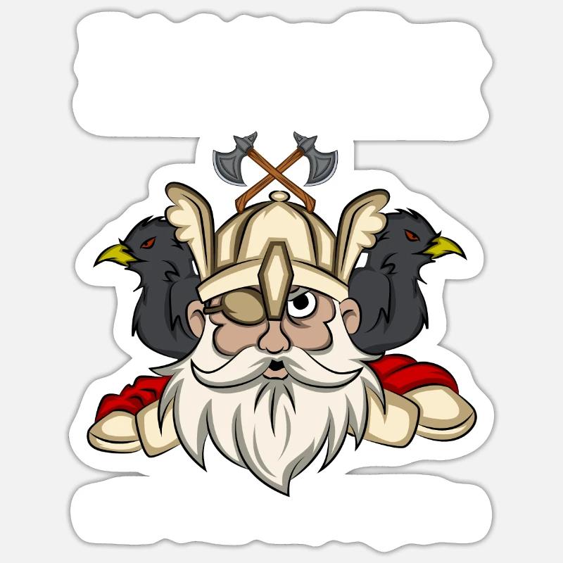 Wikinger Odin Spruch Odin Wird Dich Begleiten - Sticker Größe S (10 x 10 cm) - Mattweiß