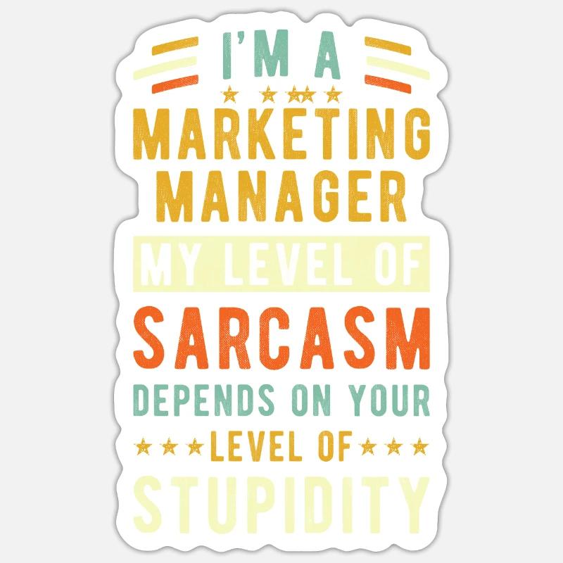 Marketing Manager Geschenk - Sticker Größe S (10 x 10 cm) - Mattweiß