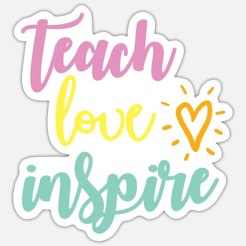 Influence de l’enseignant Formation des enseignants Enseignant de l’école Sticker taille S (10 x 10 cm)