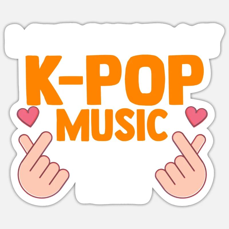 K-Pop K-Pop Geschenk - Sticker Größe S (10 x 10 cm) - Mattweiß