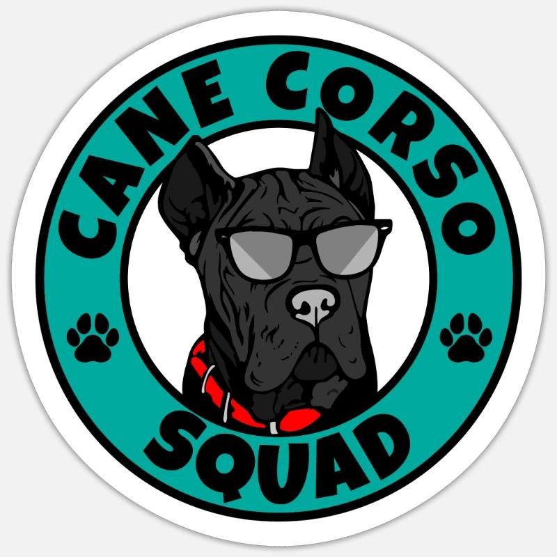 Cane Corso Squad I Dog Lover I Cane Corso Sticker Größe S (10 x 10 cm)