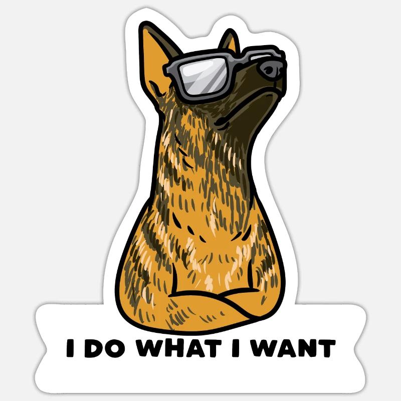 Hollandse Herdershond Holländischer Schäferhund - Sticker Größe S (10 x 10 cm) - Mattweiß