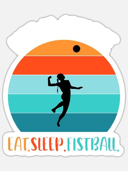 Faustball Faustballer Faustballspieler - Sticker Größe S (10 x 10 cm) - Mattweiß
