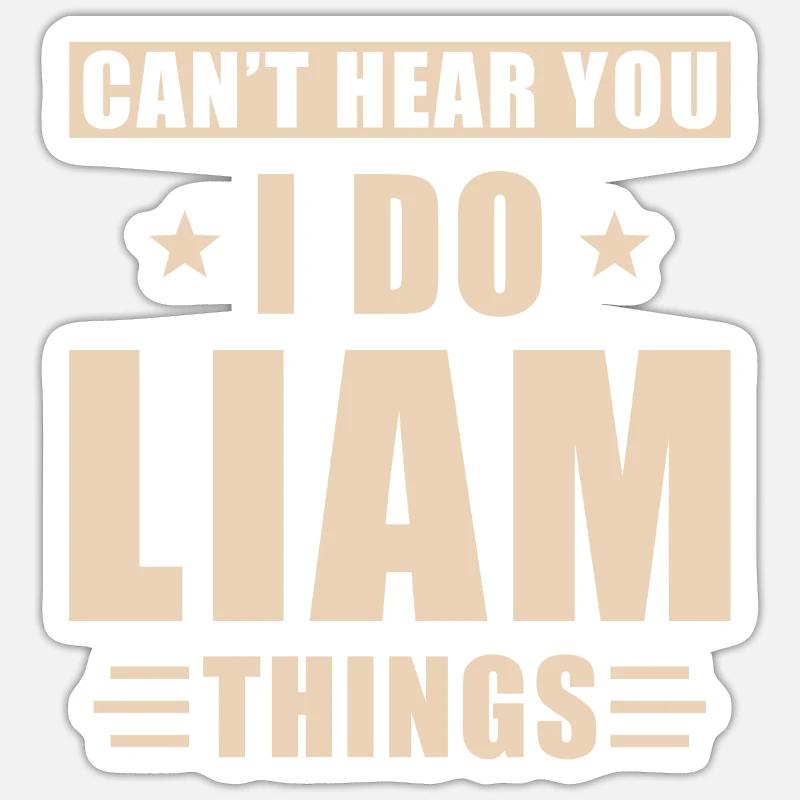 Liam choses - Sticker taille S (10 x 10 cm) - blanc mat