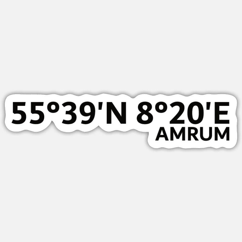 Amrum Coordinates Sticker size S (10 x 10 cm)