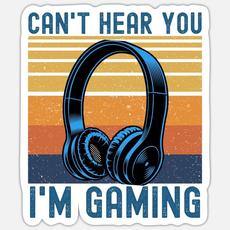 Gaming - Sticker size S (10 x 10 cm) - white matte