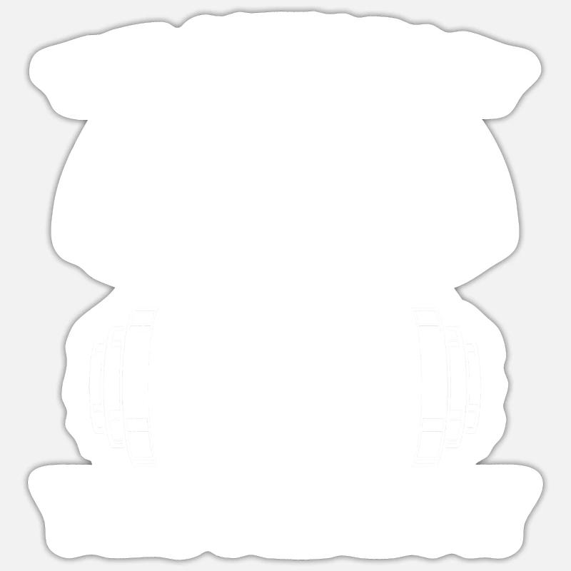 Bodybuilder - Sticker size S (10 x 10 cm) - white matte