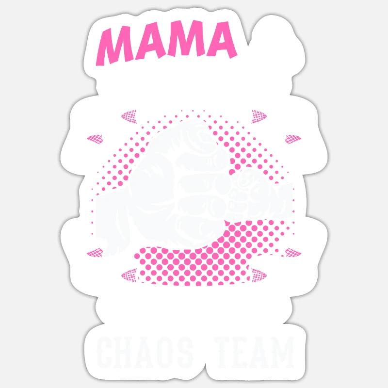 Mama & Tochter Partnerlook Geschenkidee - Sticker Größe S (10 x 10 cm) - Mattweiß