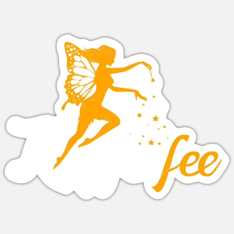 Kaffeefee Kaffee Fee Kaffee Trinker Sticker Größe S (10 x 10 cm)