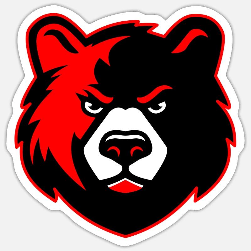 Evil Bear Sticker size S (10 x 10 cm)