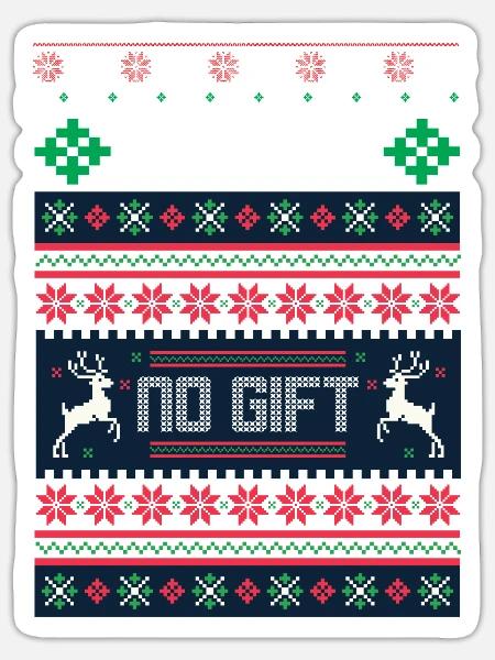 No Lift No Gift Fitness Weihnachten Geschenk Gym - Sticker Größe S (10 x 10 cm) - Mattweiß