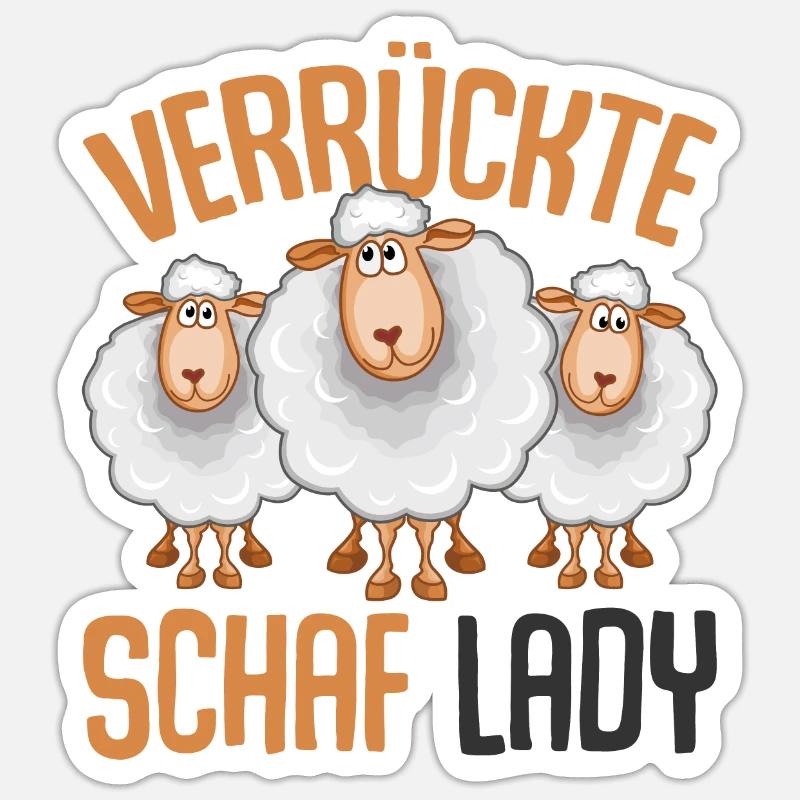 Mouton - Sticker taille S (10 x 10 cm) - blanc mat