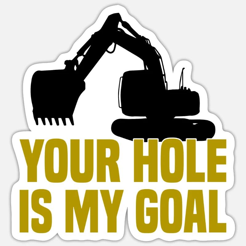 Crawler Excavator Excavator Sorry Construction Machine Sticker size S (10 x 10 cm)