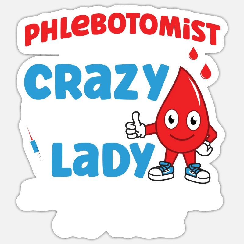 Technicien technique phlébotomiste Sticker taille S (10 x 10 cm)