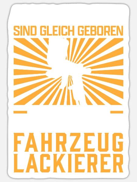 Die Besten werden Fahrzeuglackierer Autolackierer - Sticker Größe S (10 x 10 cm) - Mattweiß