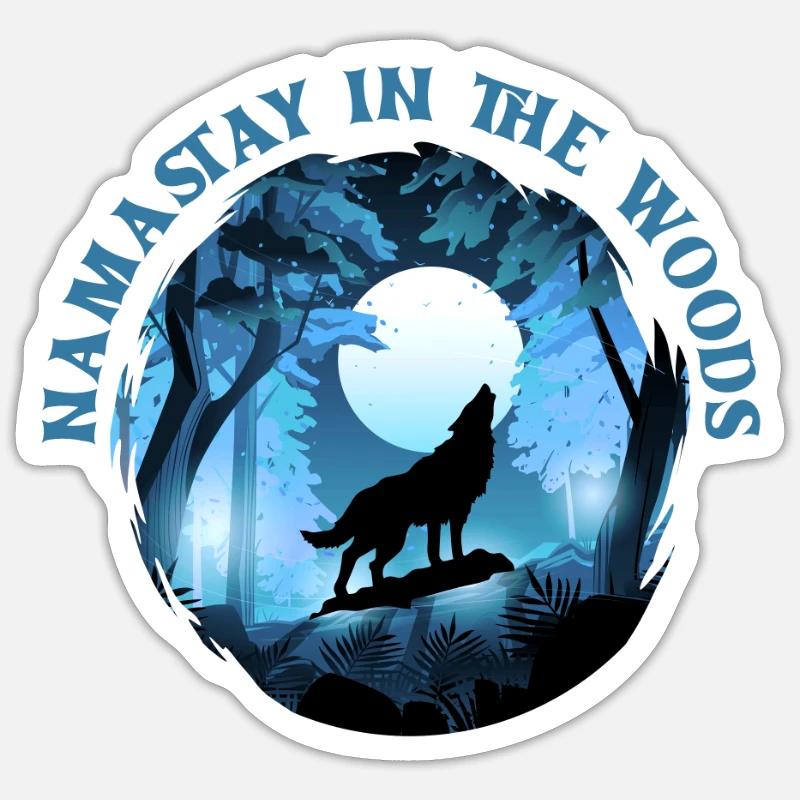 Wolf - Sticker Größe S (10 x 10 cm) - Mattweiß