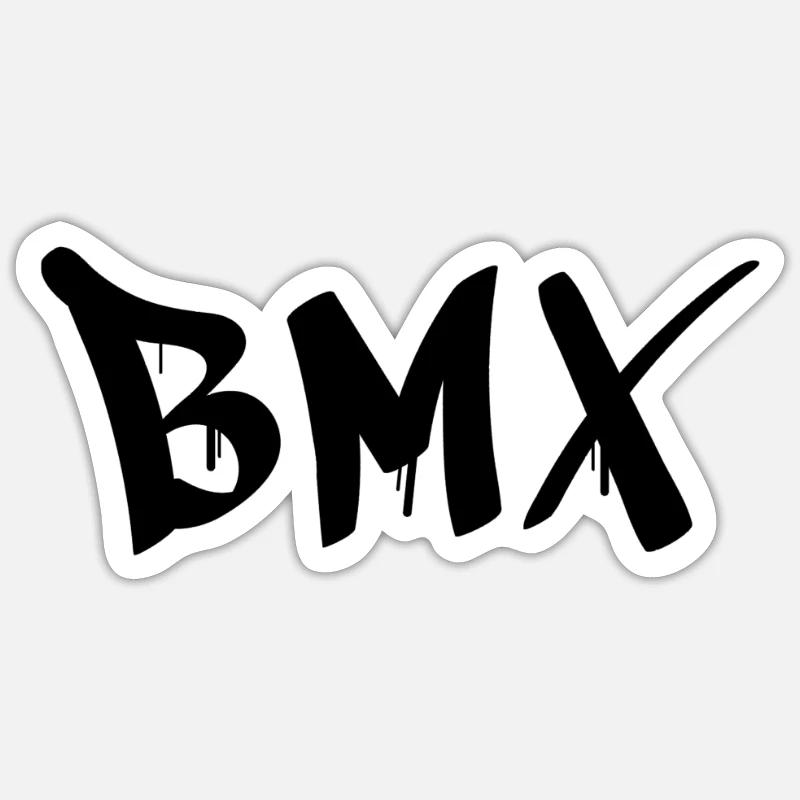 Le BMX - Sticker taille S (10 x 10 cm) - blanc mat