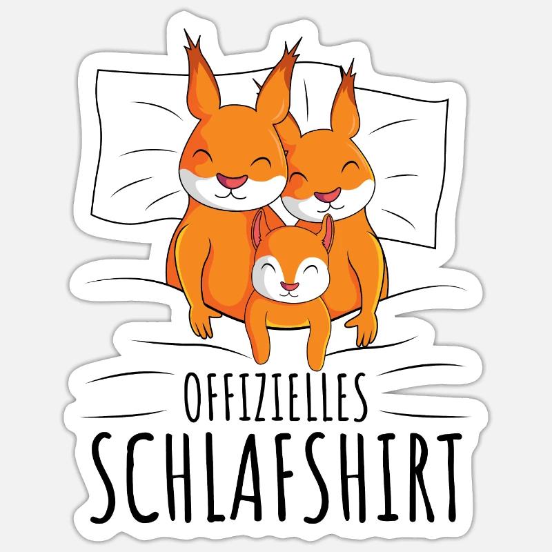 Eichhörnchen - Sticker Größe S (10 x 10 cm) - Mattweiß