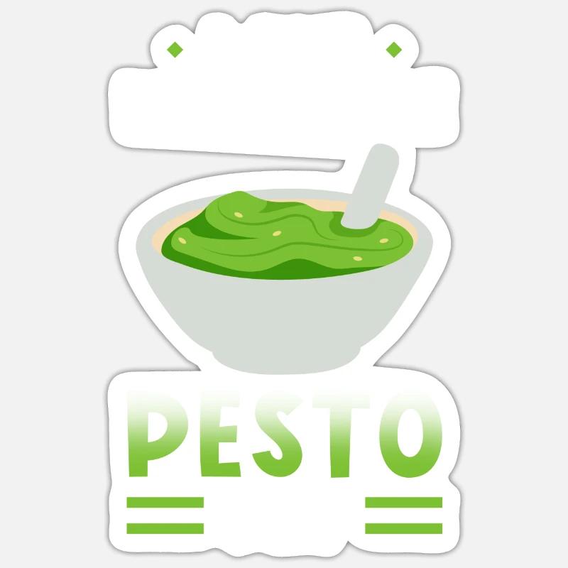 Pesto - Sticker taille S (10 x 10 cm) - blanc mat