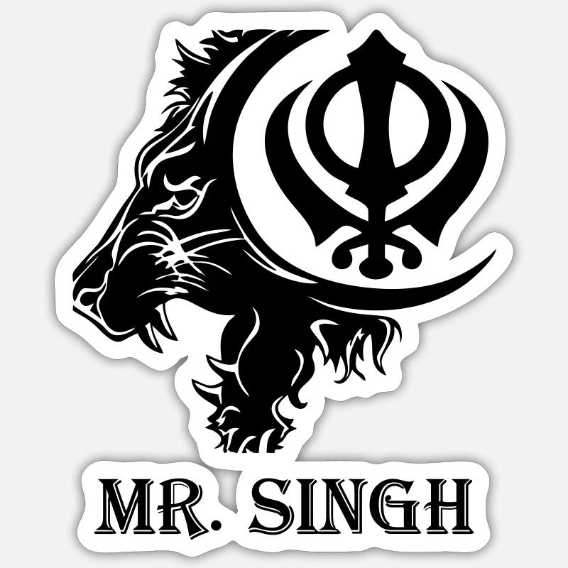 mr. singh - Sticker size S (10 x 10 cm) - white matte