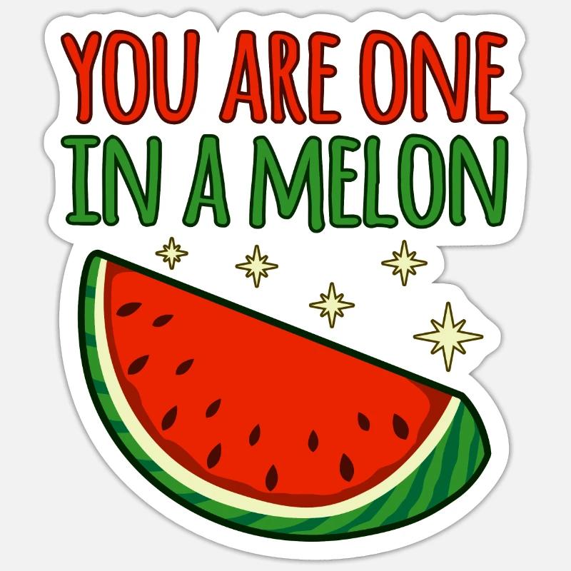 Watermelon - Sticker size S (10 x 10 cm) - white matte