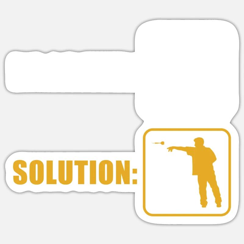 Dart - Sticker size S (10 x 10 cm) - white matte