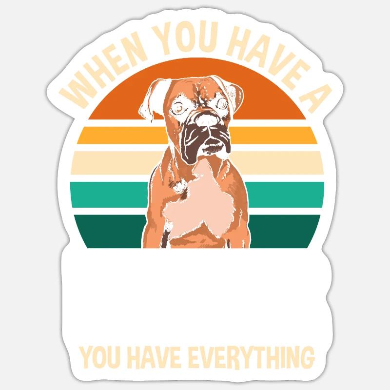 Boxer Boxer Gift - Sticker size S (10 x 10 cm) - white matte