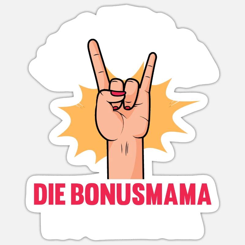 Coole Stiefmutter Muttertag Bonusmama - Sticker Größe S (10 x 10 cm) - Mattweiß