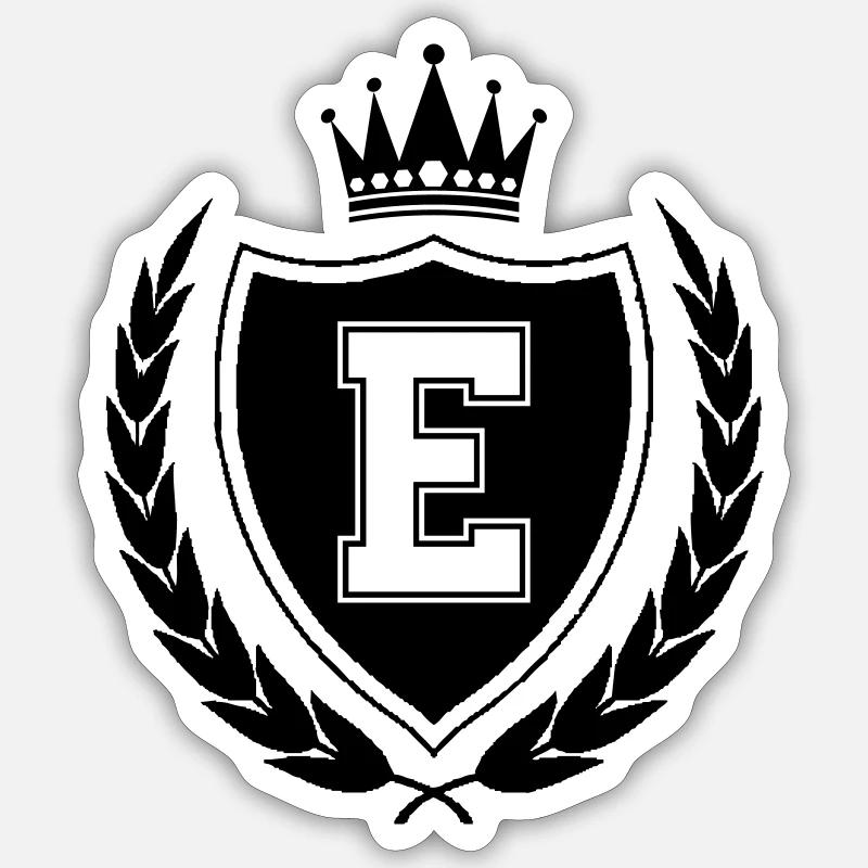 wappen E Krone Sticker Größe S (10 x 10 cm)