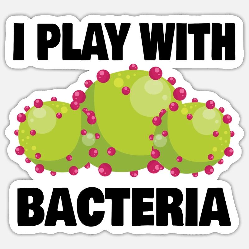 Microbiologiste Microbiologie Laboratoire Staphylocoque Idée Cadeau - Sticker taille S (10 x 10 cm) - blanc mat