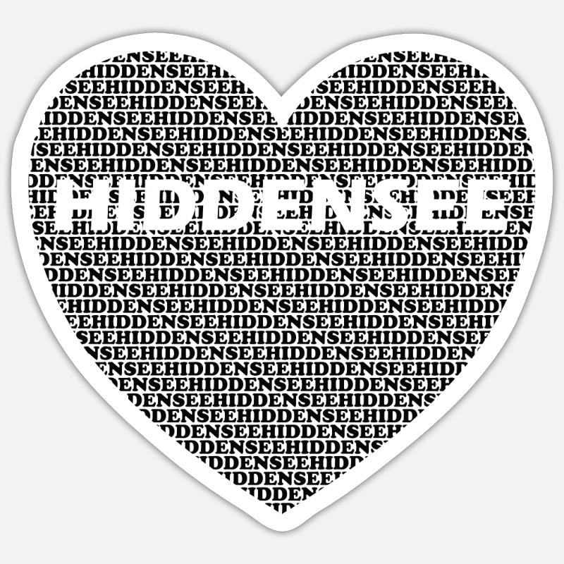 Hiddensee Herz Sticker Größe S (10 x 10 cm)