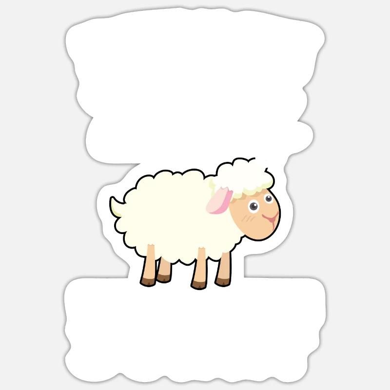 Schaf Schafe Schäfchen Geschenk Sticker Größe S (10 x 10 cm)