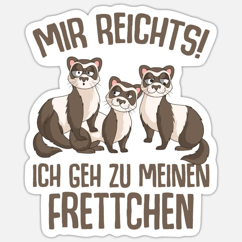 Frettchen Sticker Größe S (10 x 10 cm)