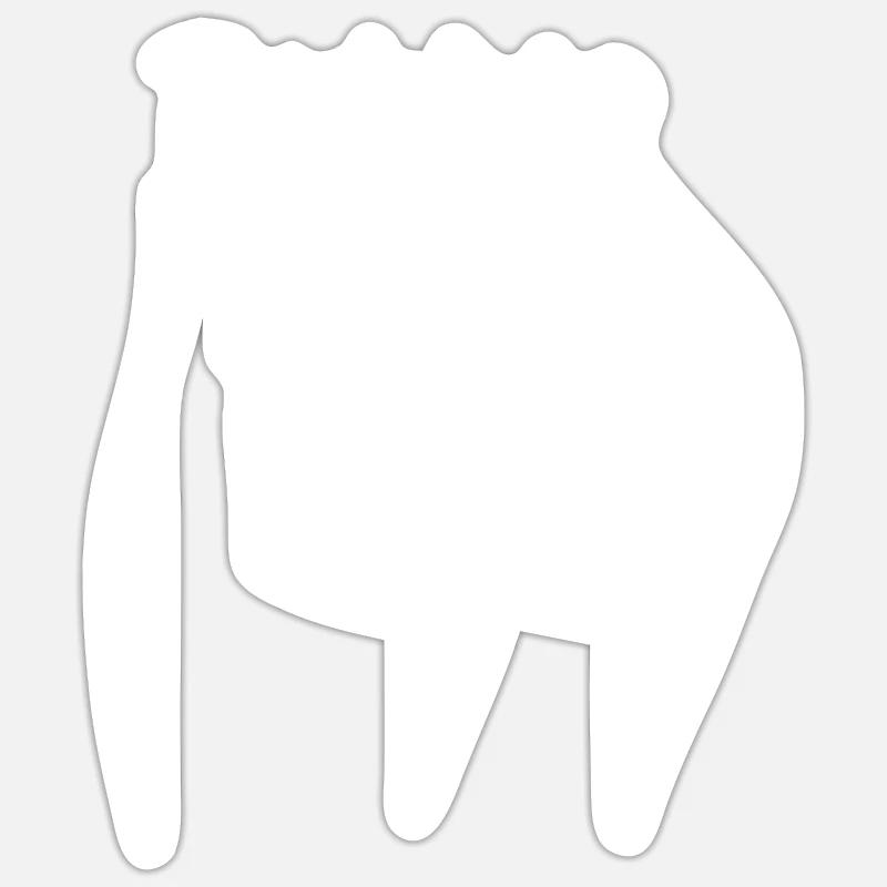 Bubble butt - Sticker size S (10 x 10 cm) - white matte