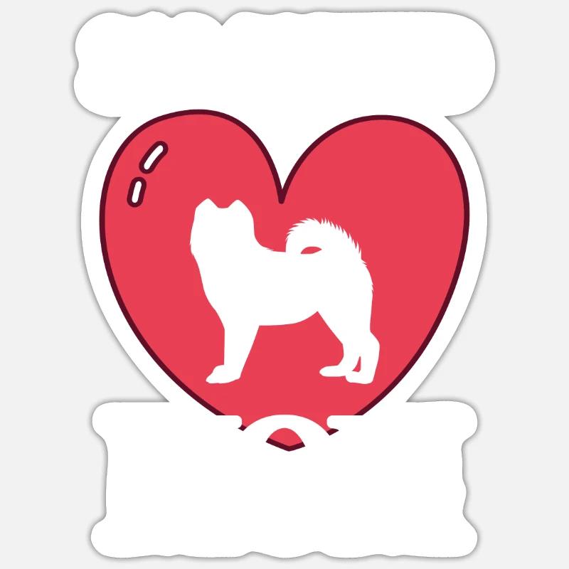 samoyed mom Samojede Sticker Größe S (10 x 10 cm)