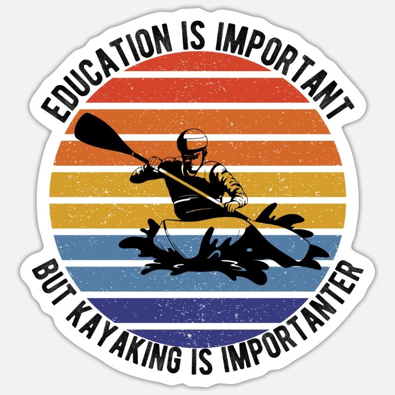 Kayaking - Sticker size S (10 x 10 cm) - white matte