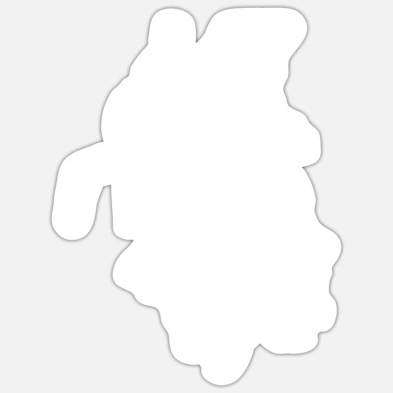 Blitz - Sticker Größe S (10 x 10 cm) - Mattweiß